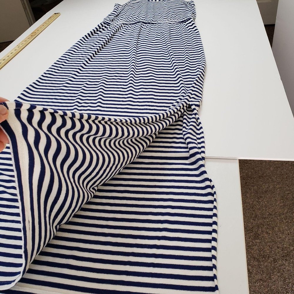 J. Crew Striped Print Sleeveless Maxi Tank Dress - Picture 9 of 11